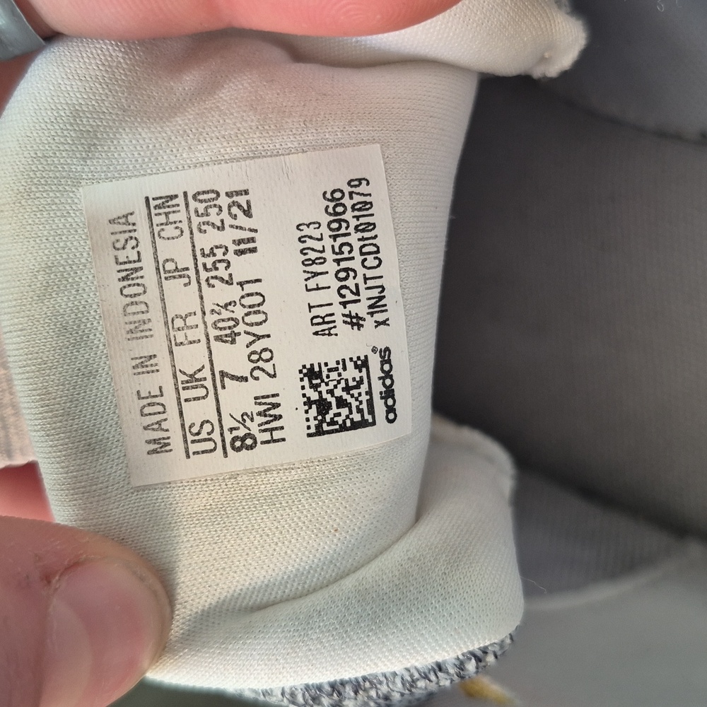 Adidas Light Gray Knit Running Shoes - Picture 2 of 4